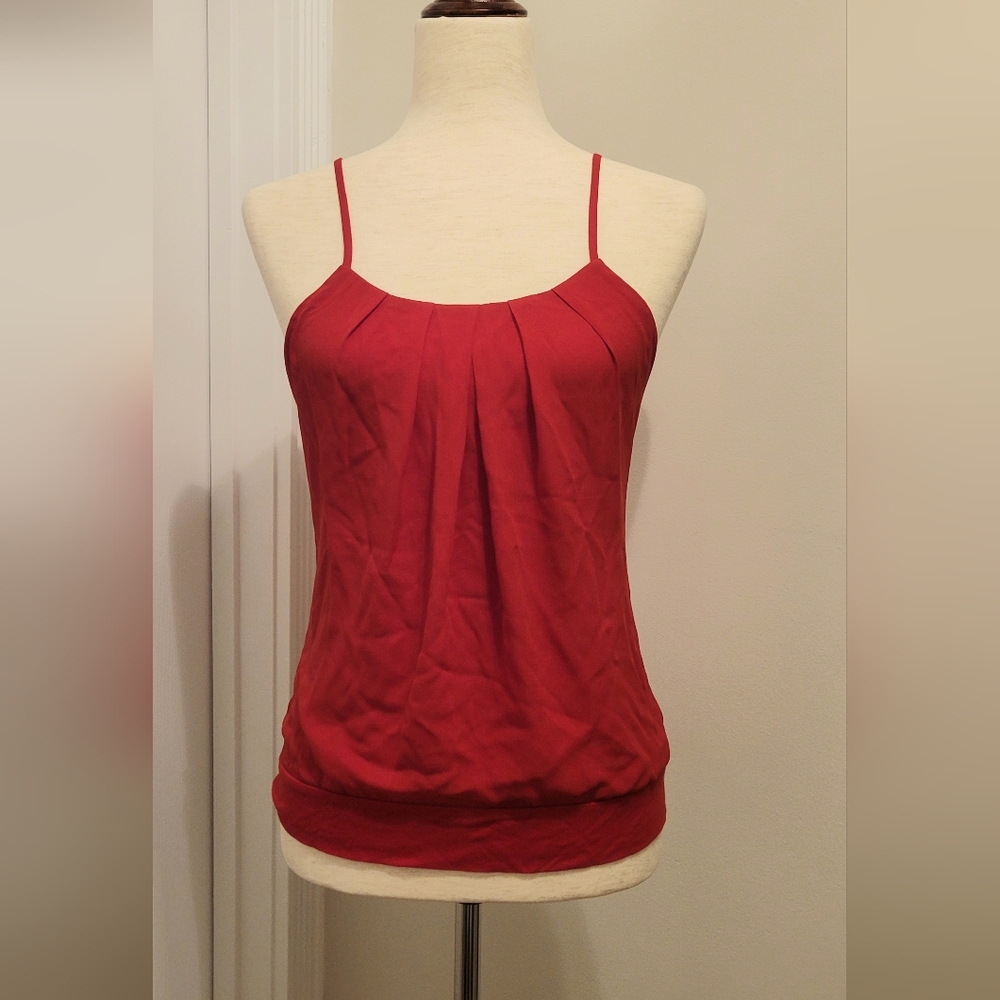 Express Red Sleeveless Cami Tie Back Top